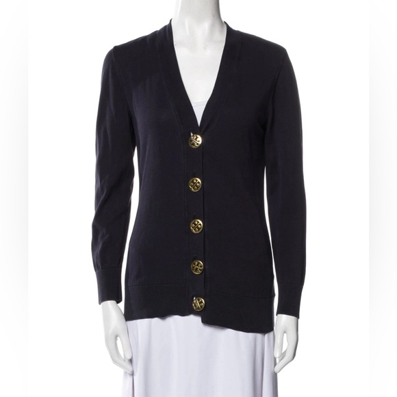 Tory Burch Cardigan Black Size L - Picture 3 of 5